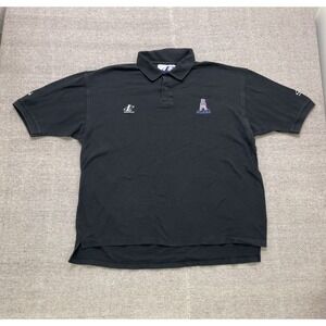 Vintage black Houston Oilers  polo shirt‎ mens XXL Black 1990s NFL
